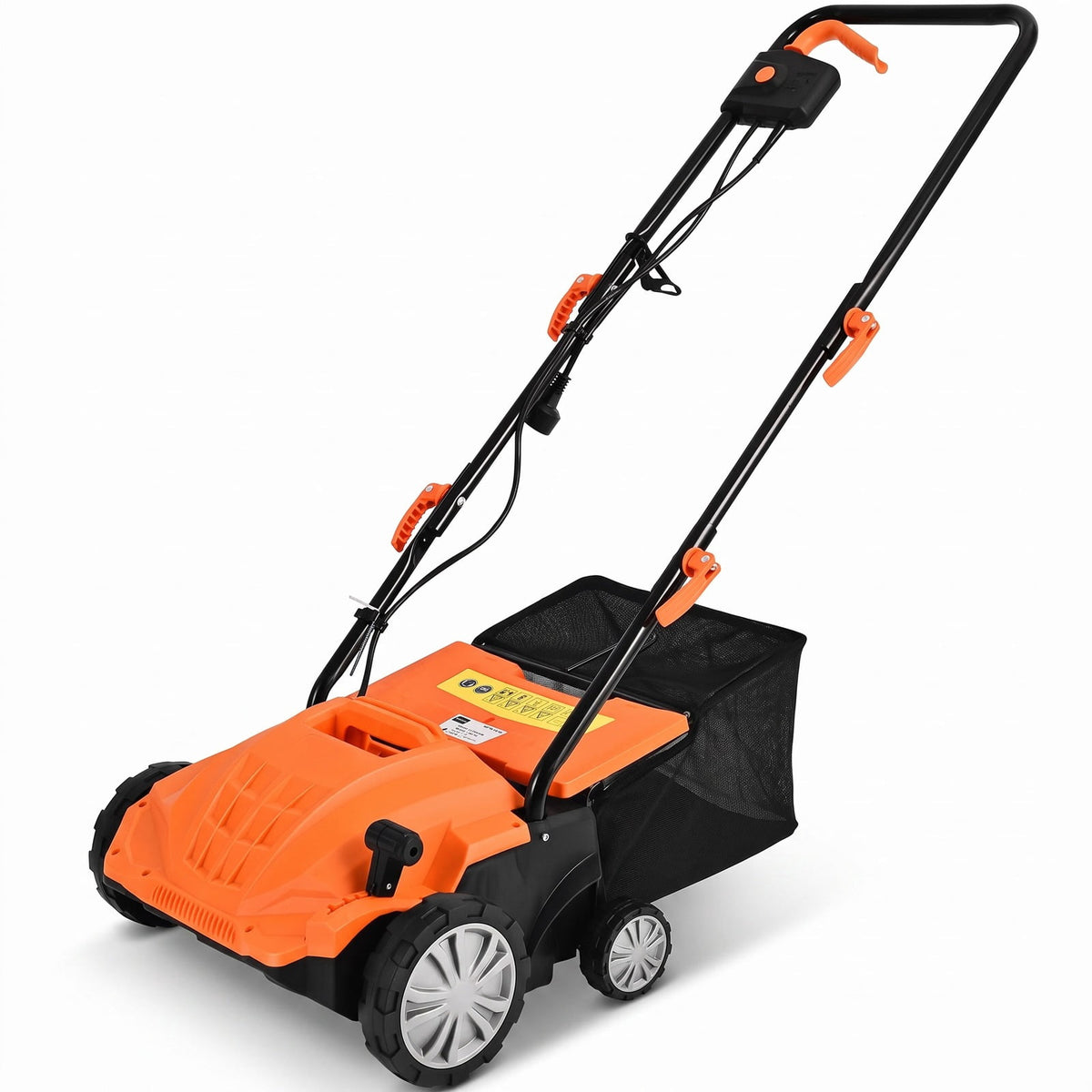 Airfind 13 Inch 12 Amp Electric Scarifier with Collection Bag and Removable Blades, PP steel Frame, Orange
