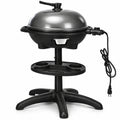 Airfind 1350 W Outdoor Electric BBQ Grill with Removable Stand Easy to Install, Aluminum Plate / ABS for Convenient Everyday Use, Black