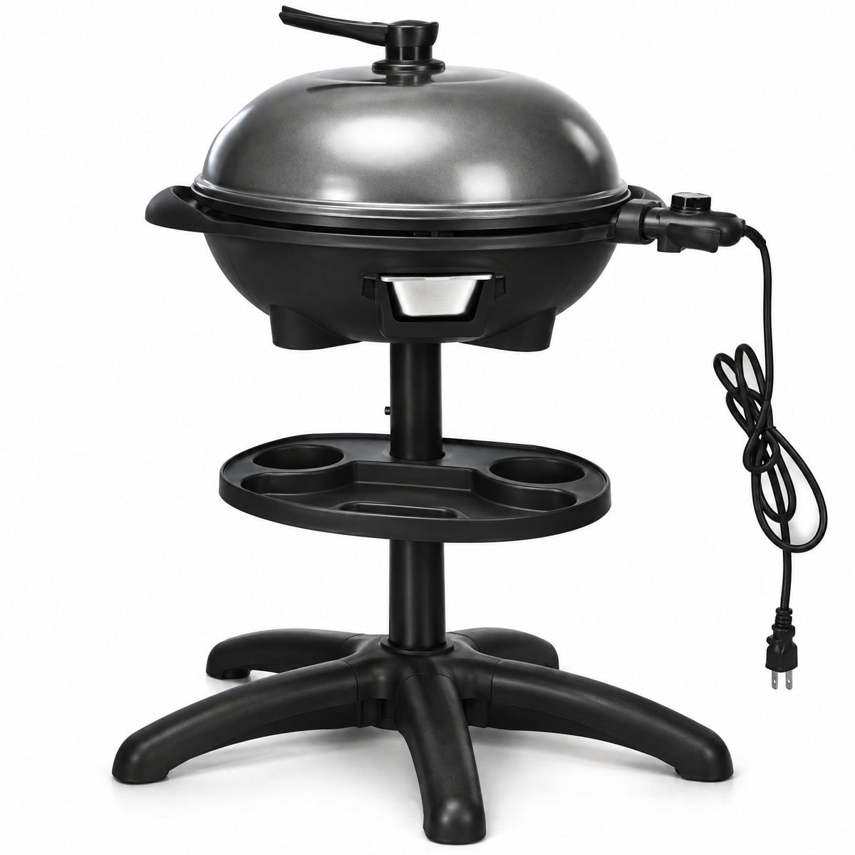 Airfind 1350 W Outdoor Electric BBQ Grill with Removable Stand Easy to Install, Aluminum Plate / ABS for Convenient Everyday Use, Black