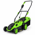 Airfind 14-Inch 12-Amp Corded Electric Lawn Mower w/ 5-Position Height Adjustment, Metal Frame, 44-45.5 x 14 x 38.5-39.5 Footprint, Green