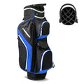 Airfind 14-Way Cart Bag with Rain Hood, Towel Ring and 9 Zippered Pockets, Blue