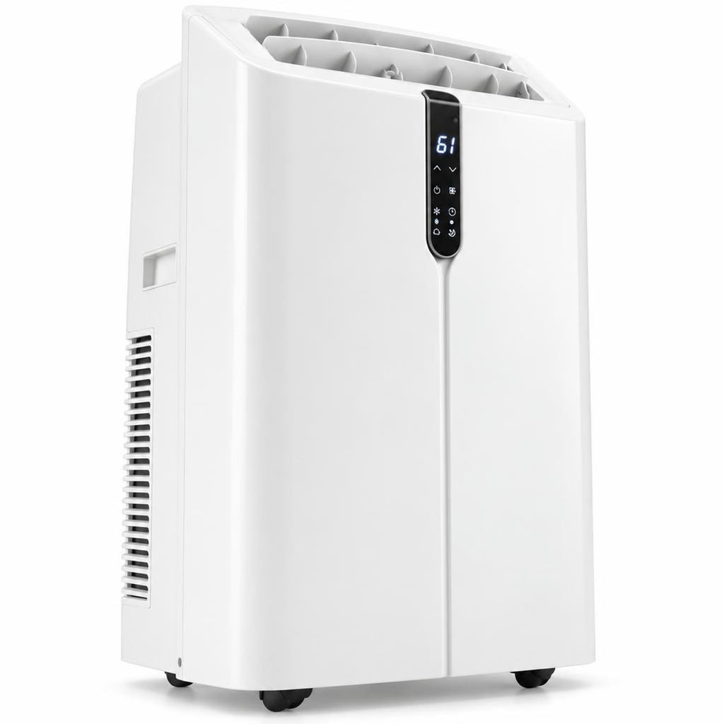 Airfind 14000 BTU Smart Portable AC with APP Voice Control 47 Db for Rooms 750 Sq. Ft, Abs, 17.5 Inch X 14 Inch X 29 Inch Cooling, White