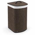 Airfind 15 Gal Capacity Bamboo Laundry Hamper with Removable Liner, 22 lbs Capacity, Bamboo Polyester Cotton Metal Engineered Wood Frame, Black