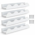 Airfind 16 Inch Kids Bookshelf Set of 4 Floating Nursery Book Shelves for Decoration Book Toy Storage, 11 lbs Capacity, Fir Wood Frame, White