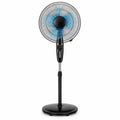 Airfind 16 Inches Adjustable Height Fan with Quiet Oscillating Stand for Home and Office, PP iron Frame, Black