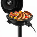 Airfind 1600W Portable Electric BBQ Grill featuring Removable Non-stick Rack, Metal Stainless Steel Frame, 20.5 Inch x 17.5 Inch x 32.5 Inch Footprint, Black