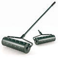 Airfind 18/21 Inch Manual Lawn Aerator with Detachable Handle Filled with Sand or Stone-21 inches, Galvanized Steel Metal PP Frame, Green