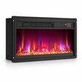 Airfind 18/23/26 Inch 1500W Electric Fireplace Insert with Remote Control-23 inches, Metal Tempered Glass Frame, 19.3in x 4.8in x 17.7in Footprint