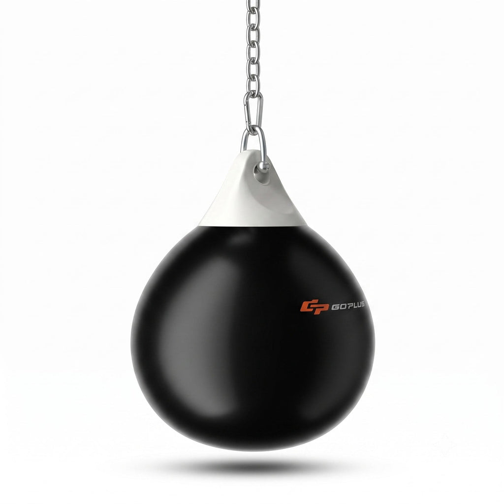 Airfind 18 Inch 110 lb Heavy Aqua Water Punching Bag with Adjustable Metal Chain and Water Injector for Home Gym Boxing MMA Training, Black