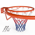 Airfind 18 Inch Basketball Rim Heavy Duty Wall Mounted Goal Replacement Steel Hoop with Nylon Net for Indoor Outdoor Play, Orange