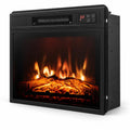Airfind 18 Inch Electric Fireplace Inserted with Adjustable LED Flame, Iron glass Frame, 3-level adjustable 3D realistic flame effects