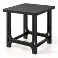 Airfind 18 Inch Outdoor Adirondack Side Table with Slatted Surface, 315 lbs Capacity, HDPE Frame, 18.5 x 18.5 x 18.5 Footprint, Black