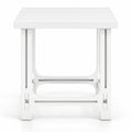 Airfind 18 Inch Outdoor Adirondack Side Table with Slatted Surface, 315 lbs Capacity, HDPE Frame, 18.5 x 18.5 x 18.5 Footprint, White