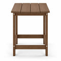 Airfind 18 Inch Weather Resistant Side Table for Garden Yard Patio, 200 lbs Capacity, HDPE Frame, 19 x 14.5 x 18 Footprint, Coffee