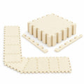 Airfind 18 Pack Interlocking EVA Foam Floor Tiles with Boarders, EVA Foam Frame, 72 Inch x 37 Inch x 0.4 Inch Footprint, Beige
