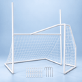 Airfind 2 in 1 Soccer Goal All Weather Football Training Equipment Portable Backyard Net with Ground Stakes for Park School Team Practice, 5.5 x 7 ft, White