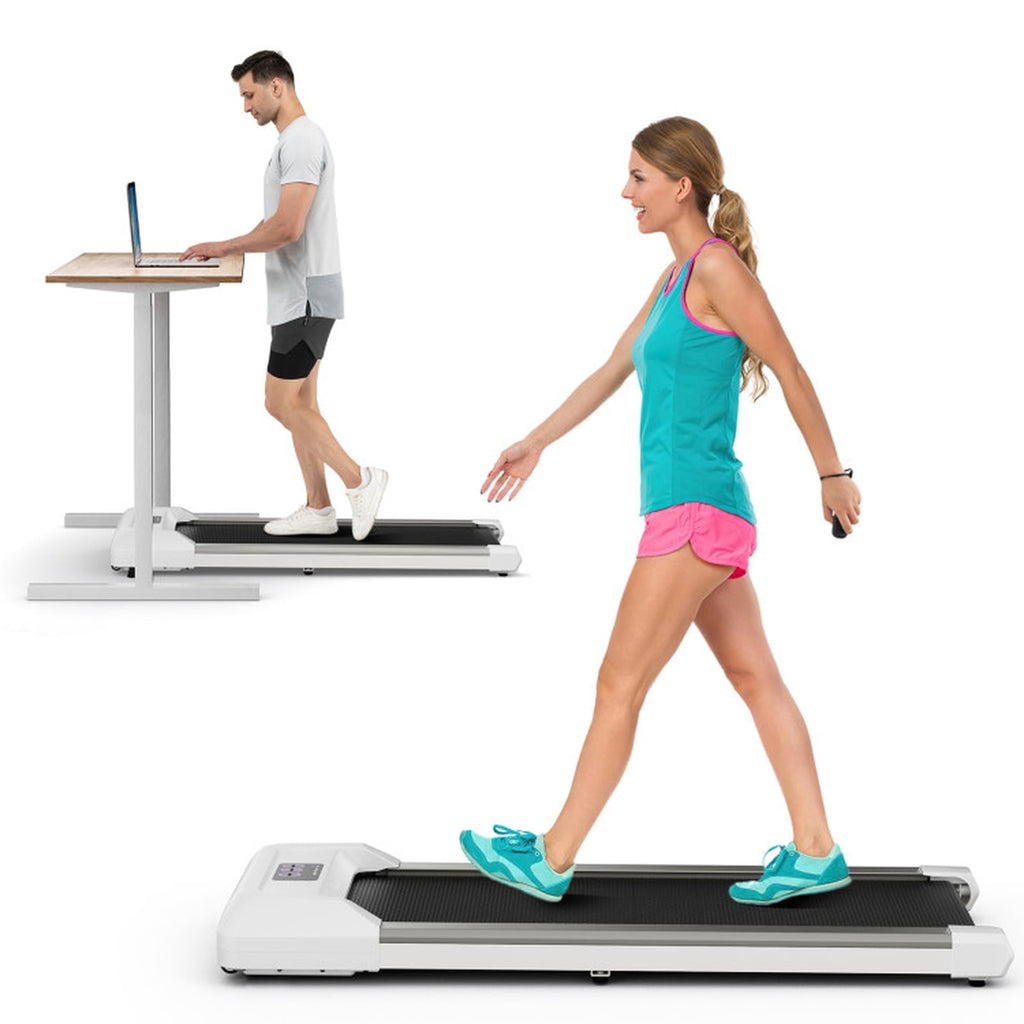 Airfind Walking Pad Treadmill with Incline 2.25 HP Folding Under Desk Treadmill for Home with LED Display and Remote Control and 7-Layer Anti-Slip Belt, Gray