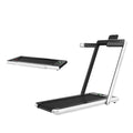 Airfind 2.25 HP 2-in-1 Walk-to-Run Folding Treadmill with App Sync and Audio Console Walking Treadmill for Home Supports 265 lbs, White