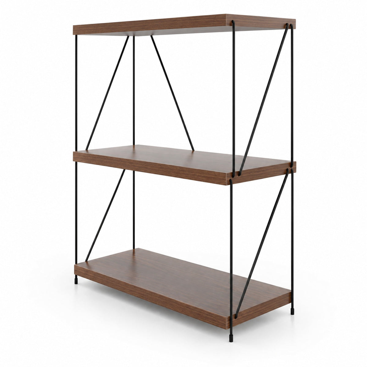 Airfind 2/3/4/5-Tier Multipurpose Display Rack with Metal Frame-34 inches, 45 lbs Capacity, MDF Metal 2-tier: Frame, Walnut