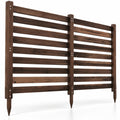 Airfind 2-Panel Wooden Outdoor Privacy Fence with Ground Stakes, Fir Wood Frame, Brown, Product Dimensions of Each Screen 38.5 Inch