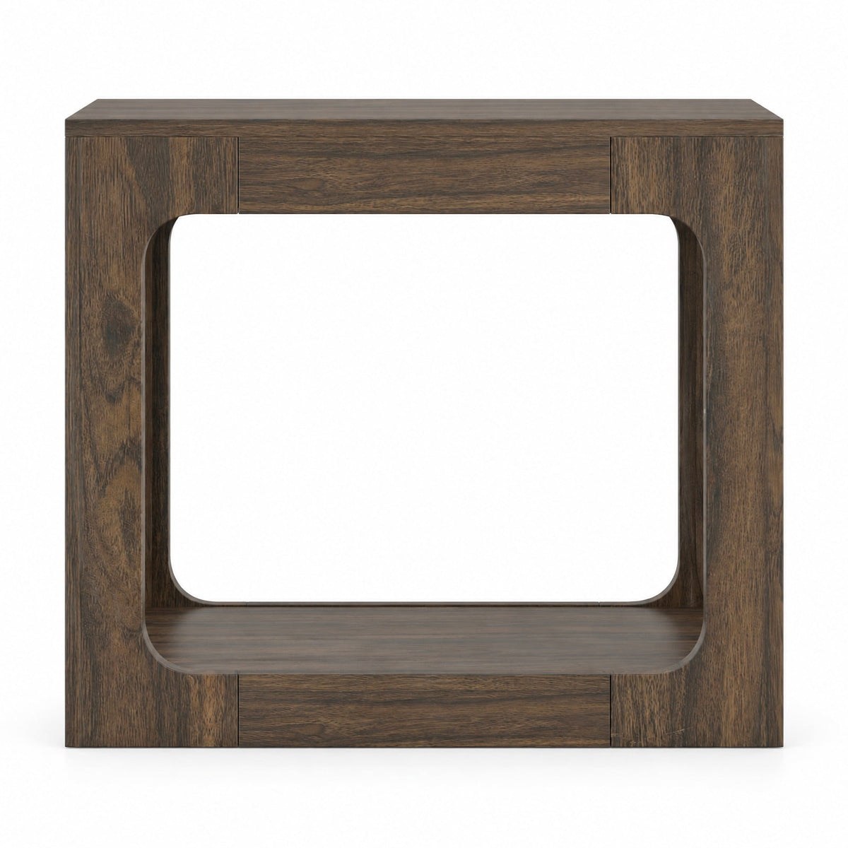 Airfind 2-Tier End Table with Storage Shelf for Living Room, 135 lbs Capacity, Engineered Wood Frame, 23.5 x 12 x 22 Footprint, Walnut