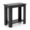 Airfind 2-Tier Modern Compact End Table with Storage Shelf, 110 lbs Capacity, Engineered Wood Frame, 23.5 x 12 x 24 Footprint, Black