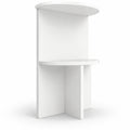 Airfind 2-Tier Round Side Table with Storage Shelf for Small Space, 66 Lbs Capacity, Engineered Wood, 14 Inch X 23 Inch for Convenient Everyday Use, White