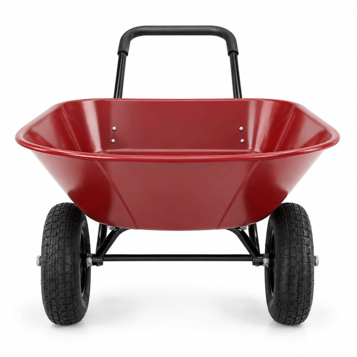 Airfind 2 Tire Heavy-duty Dolly Utility Cart Wheelbarrow Garden Cart, Steel and PP, 54 Inch x25 Inch x26 Inch (L x W x H), Red for Home, Patio and Everyday Use