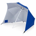 Airfind 2-in-1 Beach Shelter Umbrella UPF 50+ with Side Panels for Camping Picnic, Oxford Cloth Fiberglass Pole Metal PP Frame, Blue