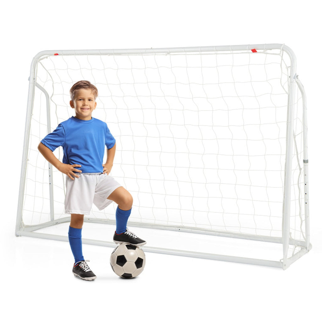 Airfind 2-in-1 Soccer Rebounder Goal with Adjustable Height, White