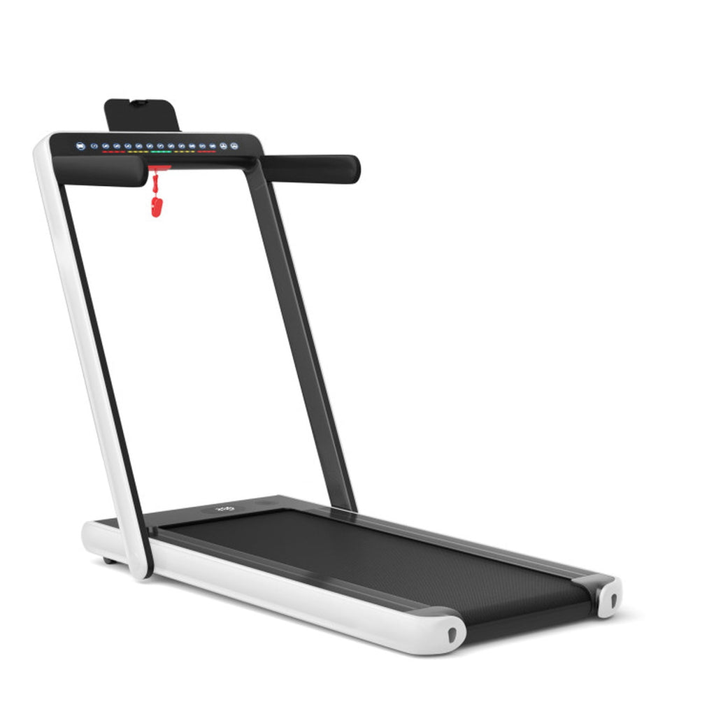 Airfind 2-in-1 Walk-to-Run Folding Treadmill Audio Console, White