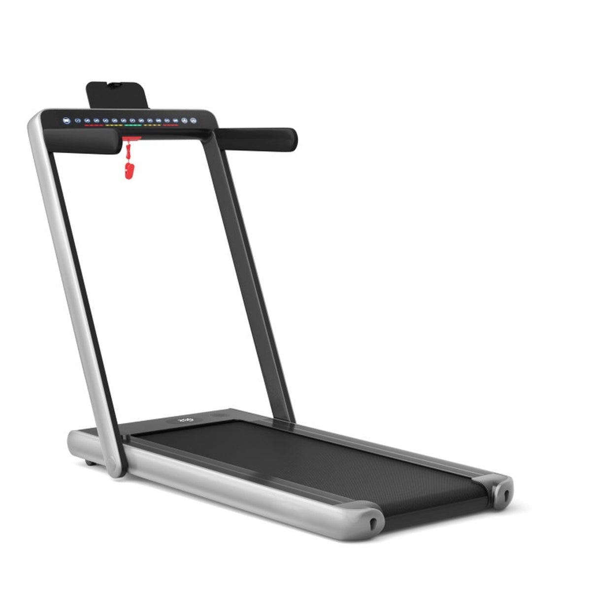 Airfind 2-in-1 Walk-to-Run Folding Treadmill Walking Treadmill for Home with Cushioned Deck Supports 265 lbs Compact Under Desk Design, Silver