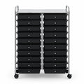 Airfind 20 Drawers Storage Rolling Cart Studio Organizer, Steel Frame, 25 Inch x15 Inch x 34 Inch Footprint, Black