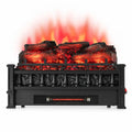 Airfind 20 Inch Electric Fireplace Heater with Realistic Pinewood Ember Bed, Black, Easy to operate with functional control panel