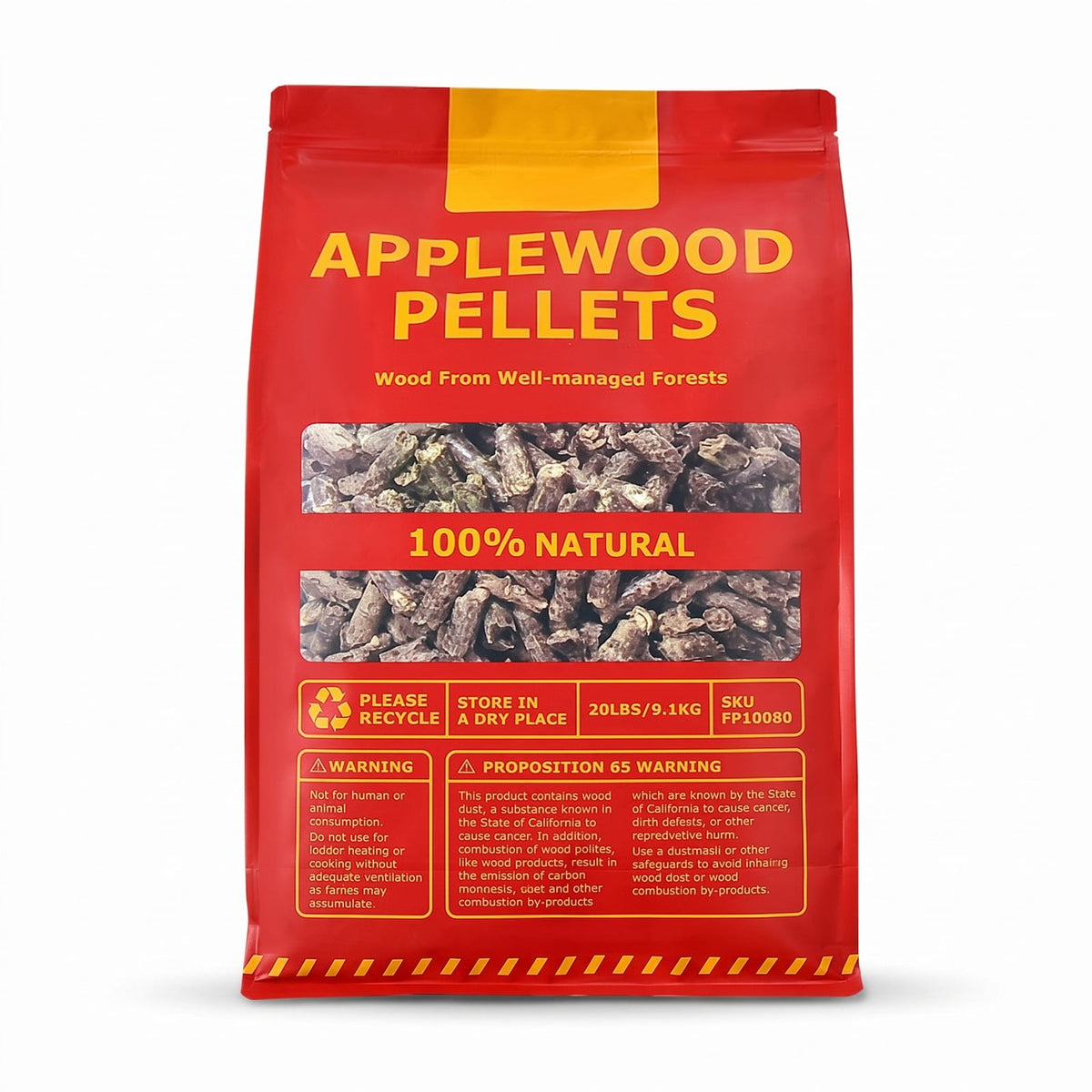 Airfind 20 Pounds Apple Wood Pellets 100% All-Natural for Pellet Grills, Applewood Frame, 13 x 5 x 20 Footprint