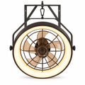 Airfind 20 Wall Mounted Fan with 3CCT Dimmable LED Light and Timer, ABS Frame, 20 x 5.5 Footprint, Black