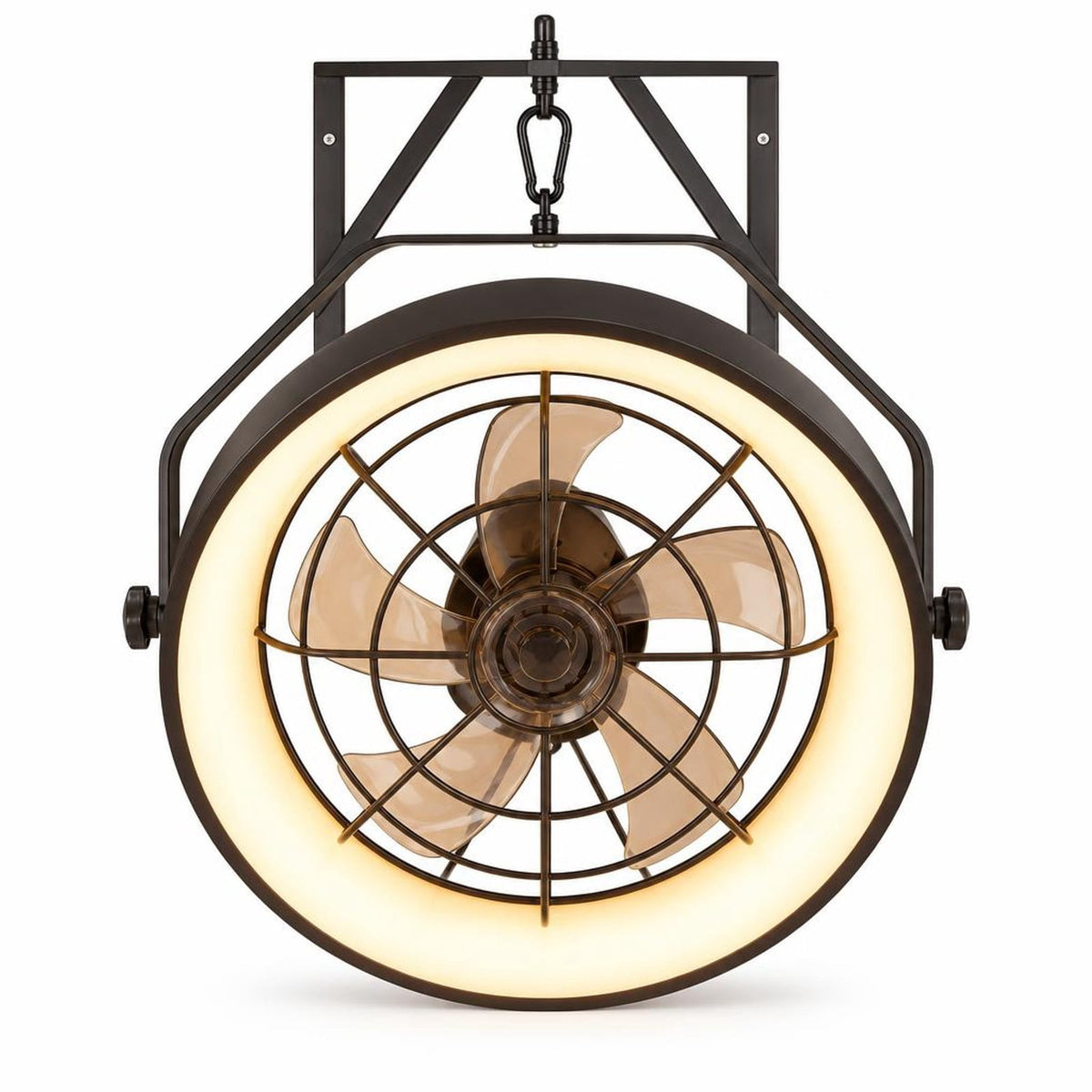 Airfind 20 Wall Mounted Fan with 3CCT Dimmable LED Light and Timer, ABS Frame, 20 x 5.5 Footprint, Black