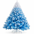 Airfind 2025 New Artificial Christmas Tree with 456 Branch Tips and Folding Metal Stand-7FT, Blue, Diameter of Stand 16 Inch 18 Inch 20 Inch 22 Inch