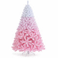Airfind 2025 New Artificial Christmas Tree with Folding Metal Stand and 456 Branch Tips-7FT, Pink, Diameter of Stand 16in 18in 20in 22in