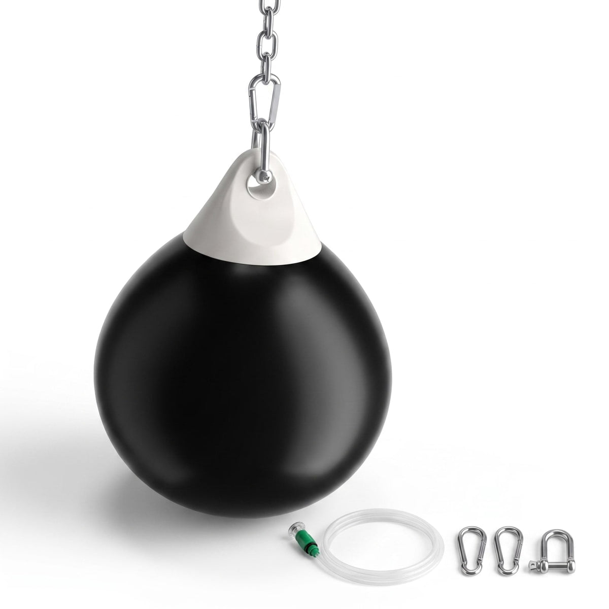 Airfind 21 Inch Water Aqua Punching Bag with Adjustable Metal Chain and Water Hose for Home Gym Boxing and Reaction Training, Black