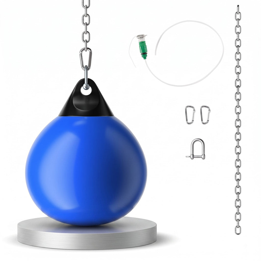 Airfind 21 Inch Water Aqua Punching Bag with Adjustable Metal Chain and Water Hose for Home Gym Boxing and Reaction Training, Blue