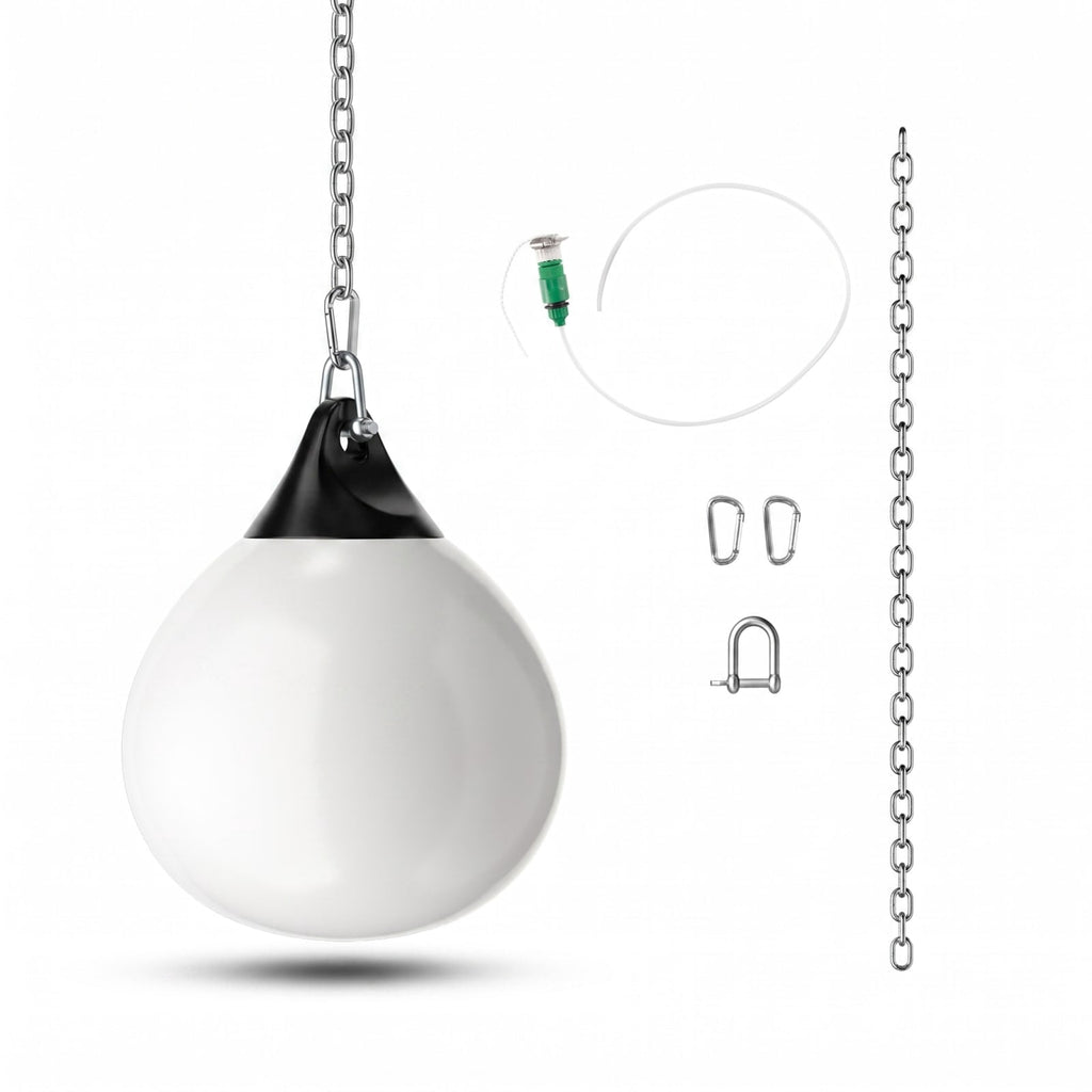 Airfind 21 Inch Water Aqua Punching Bag with Adjustable Metal Chain and Water Hose for Home Gym Boxing and Reaction Training, White