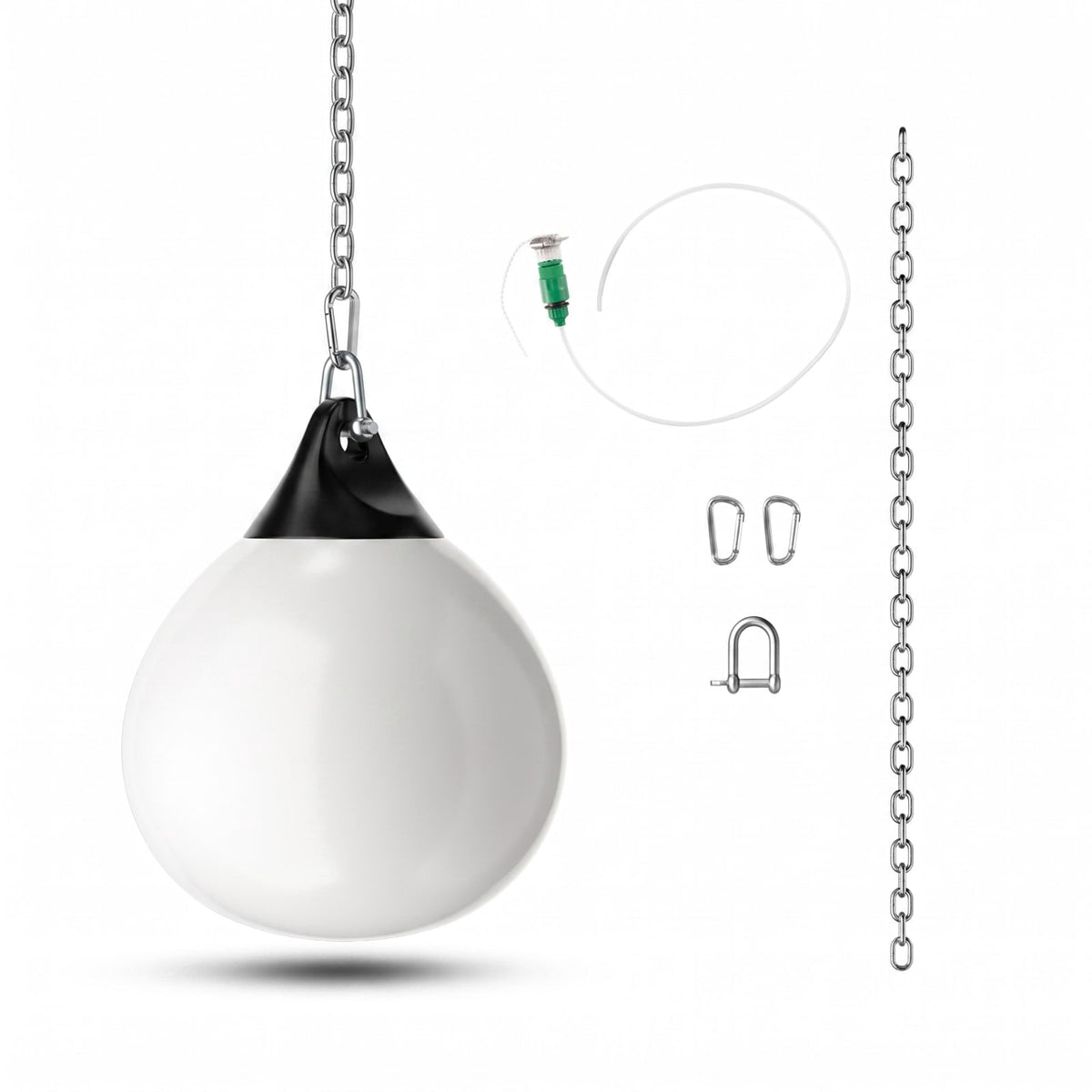 Airfind 21 Inch Water Aqua Punching Bag with Adjustable Metal Chain and Water Hose for Home Gym Boxing and Reaction Training, White