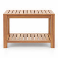 Airfind 24 Inch Teak Wood Shower Bench Inside Shower Stool with Storage Shelf, Teak Wood 19 Inches Frame, 19 x 12.5 x 17.5 Footprint, Wood