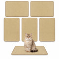 Airfind Cat Scratching Mats Set of 6 with Natural Sisal Surface, Self-Adhesive Tape and Anti-Slip Latex Backing, 16 x 12 Inches, Natural