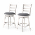 Airfind 25 Inch /30.5 Inch Swivel Barstools Set of 2 360° Rotating Bar/Counter Height Chairs with Upholstered Seat-25 Inch, 350 lbs Capacity