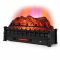 Airfind 26 Inch WiFi Infrared Quartz Electric Fireplace Insert Logs Heater with Realistic Pinewood Logs, Cold-rolled Steel ABS Resin Frame, Black