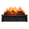Airfind 26 Inches Infrared Quartz Electric Fireplace with Realistic Pinewood Ember Bed, Metal ABS Resin Frame for Everyday Use, Black