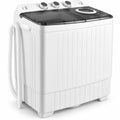 Airfind 26 LBS Twin Tub Portable Washing Machine with Built-In Drain Pump, PP ABS Rated Frame, 27.5 x 16 x 32 Footprint, Gray