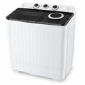 Airfind 26 lbs Semi-Automatic Twin Tub Washing Machine with Drain Pump, PP ABS Rated Frame, 27.5 x 16 x 32 Footprint, Black